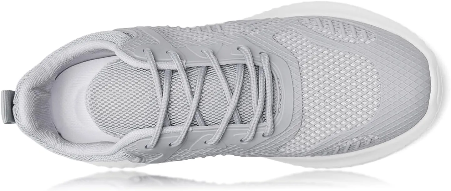 COVS Womens Slip On Walking Shoes, White Tennis Shoes Non Slip Running Shoes Lightweight Workout Shoes Breathable Cushioning Fashion Sneakers