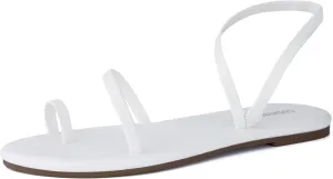 CUSHIONAIRE CHAI Women’s Strappy Sandals – Flat Sandals for Women, Comfortable Beach Sandals, Summer Slip-On Shoes, Casual Dressy Sandals