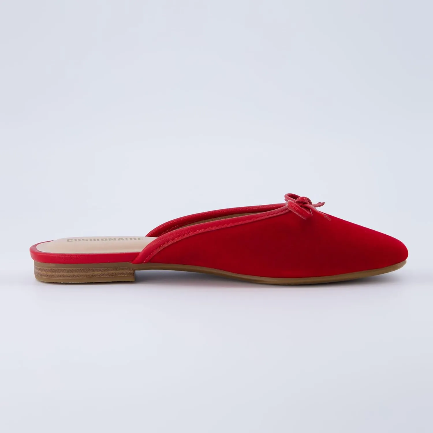 CUSHIONAIRE Women's Jade Bow Mule  Memory Foam, Wide Widths Available