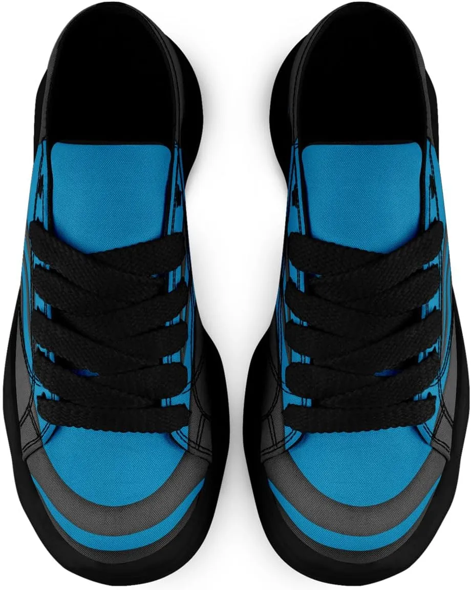 Custom Platform Sneakers for Men, Women's Personalized Chunky Canvas Shoes Thick Sole Trainers Fashion Streetwear