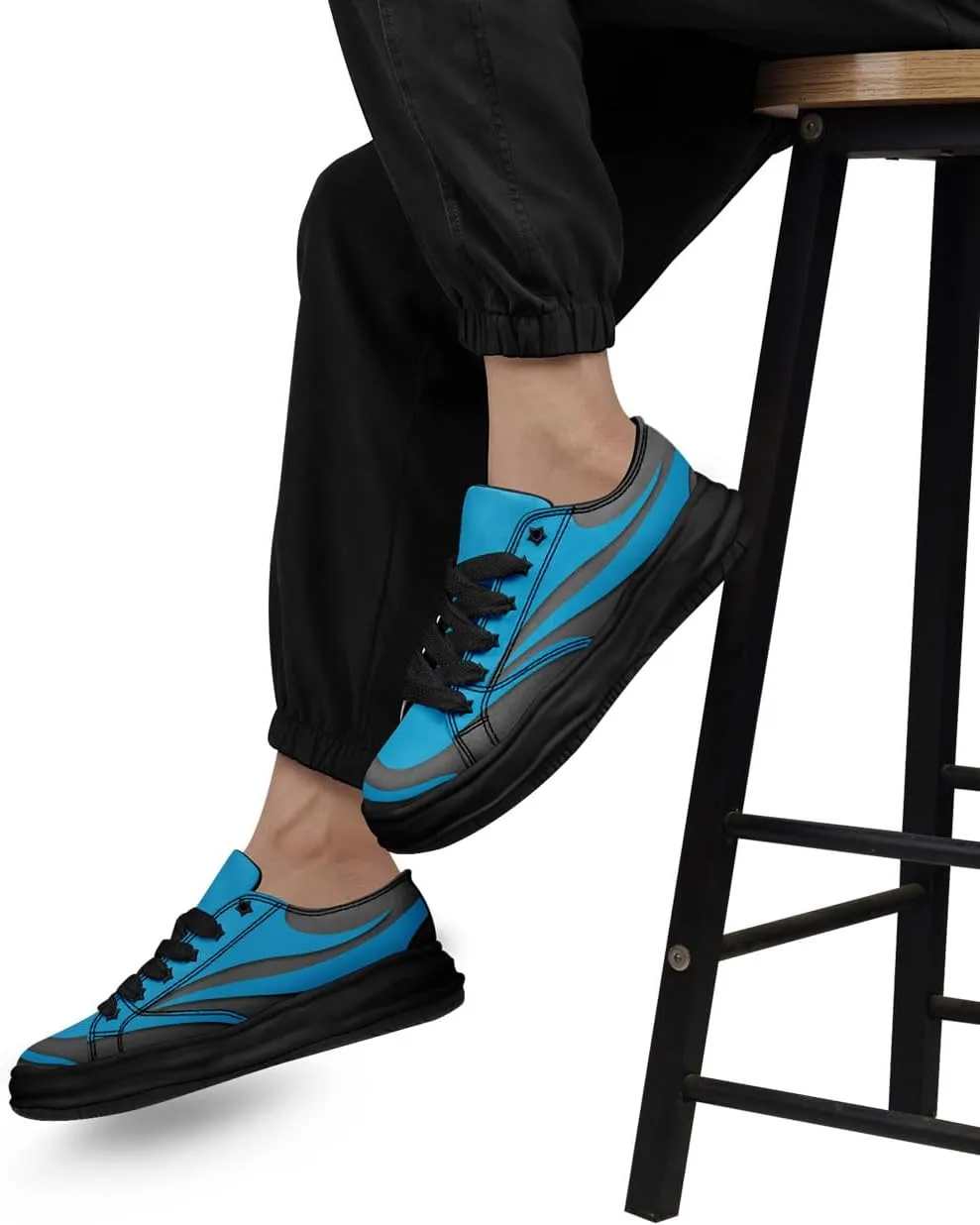 Custom Platform Sneakers for Men, Women's Personalized Chunky Canvas Shoes Thick Sole Trainers Fashion Streetwear