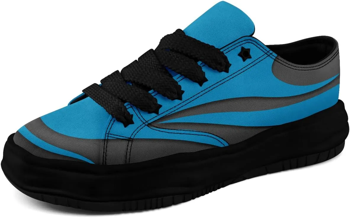 Custom Platform Sneakers for Men, Women's Personalized Chunky Canvas Shoes Thick Sole Trainers Fashion Streetwear