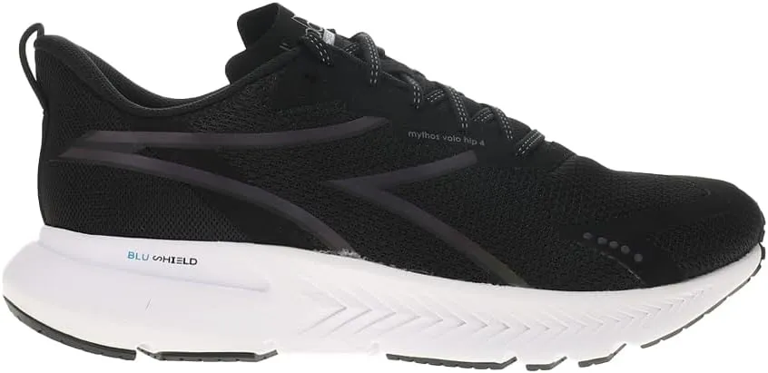 Diadora Mens Mythos Blushield Volo 4 Hip Running Sneakers Shoes - Black