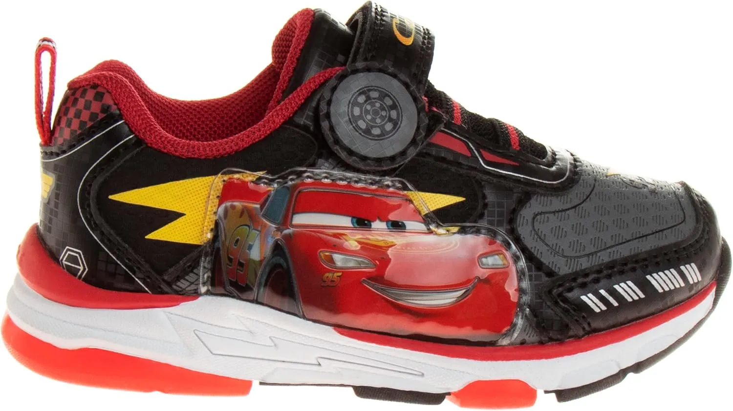 Disney Pixar Cars Boys Black/Red Lighted Sneaker (Toddler/Little Kid)