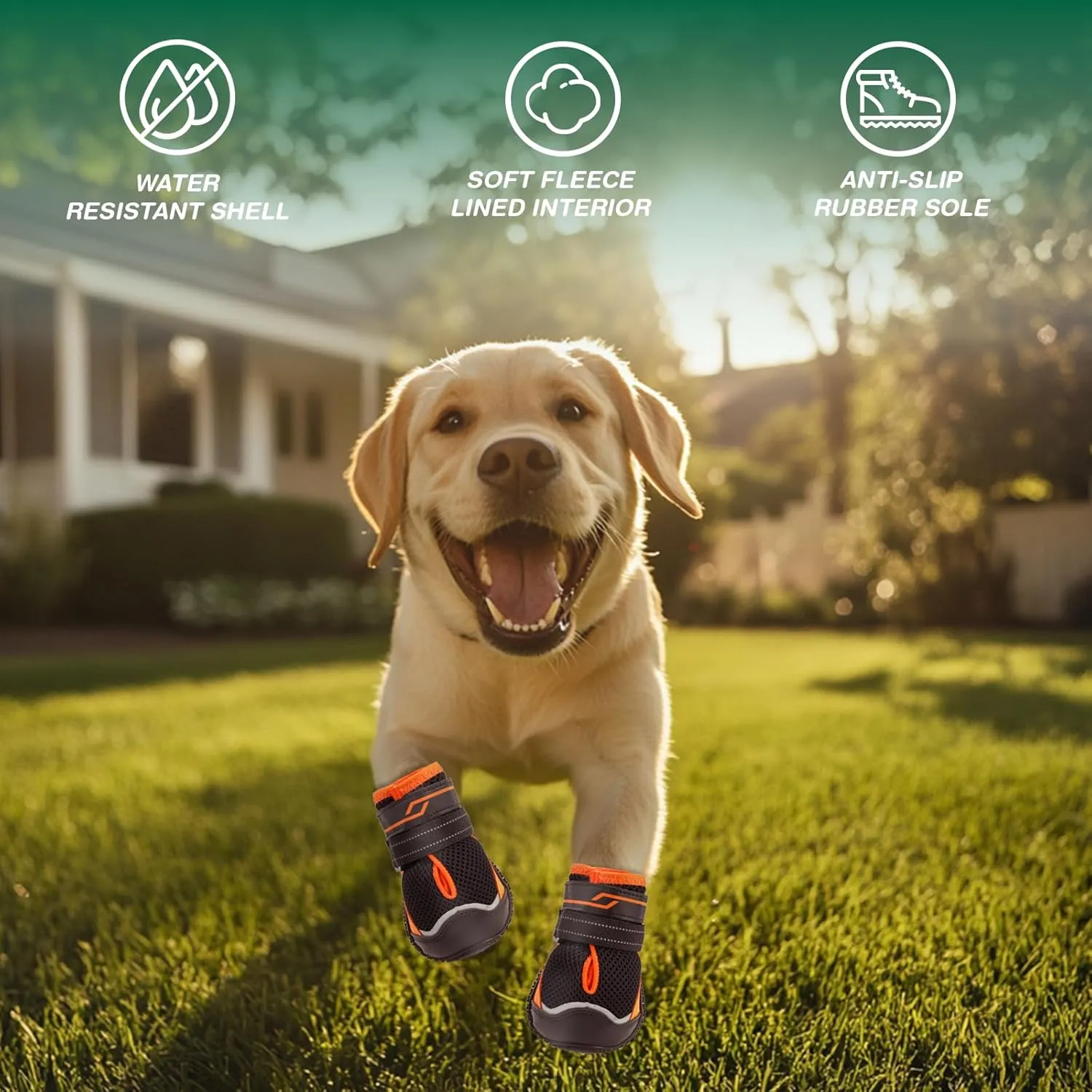 Dog Shoes for Large Dogs, Anti-Slip Dog Boots for Winter Snow, Hot Pavement, Dog Booties & Paw Protectors for Hardwood Floors Size 7