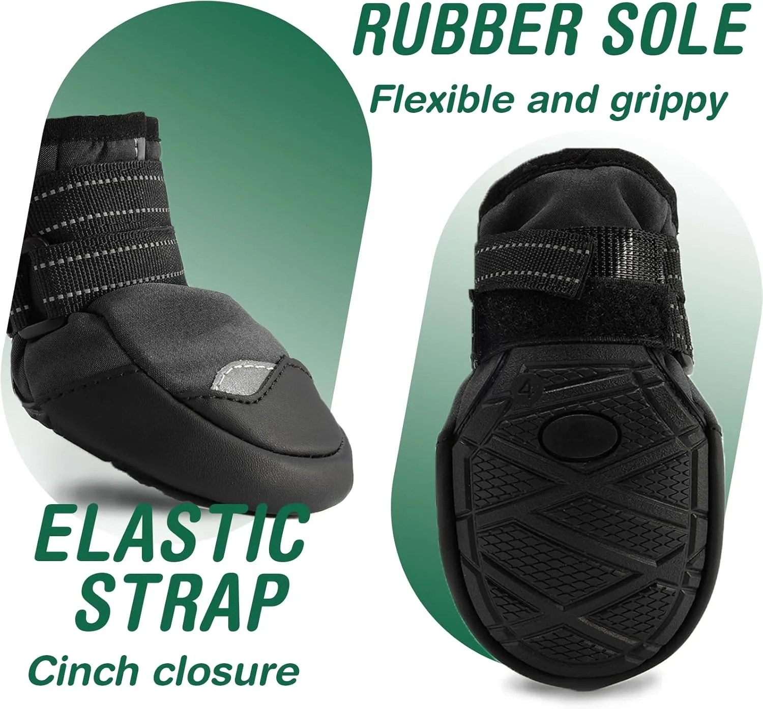 Dog Shoes for Small Dogs, Waterproof Dog Boots for Winter Snow, Summer Hot Pavement, Dog Booties & Paw Protectors Size 2