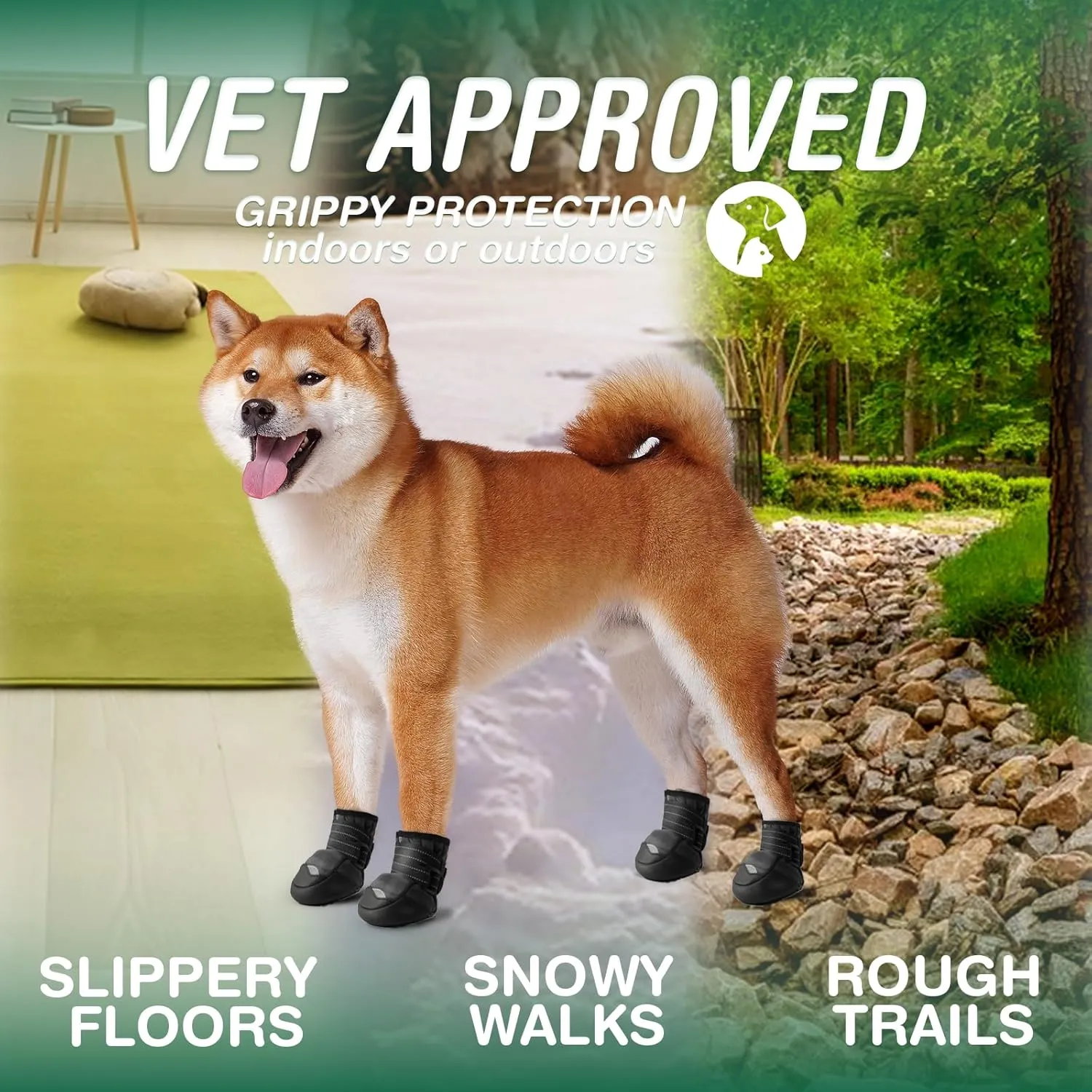 Dog Shoes for Small Dogs, Waterproof Dog Boots for Winter Snow, Summer Hot Pavement, Dog Booties & Paw Protectors Size 2