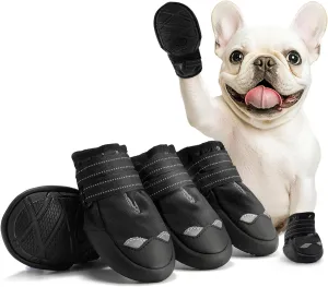 Dog Shoes for Small Dogs, Waterproof Dog Boots for Winter Snow, Summer Hot Pavement, Dog Booties & Paw Protectors Size 2