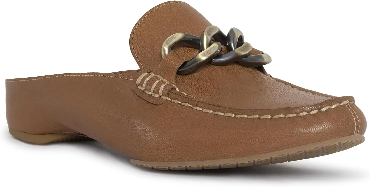 Donald Pliner Women's Bless Distressed Mules, Closed Toe Comfort Loafers, Slip On Mules for Women