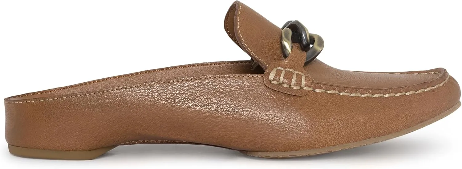 Donald Pliner Women's Bless Distressed Mules, Closed Toe Comfort Loafers, Slip On Mules for Women