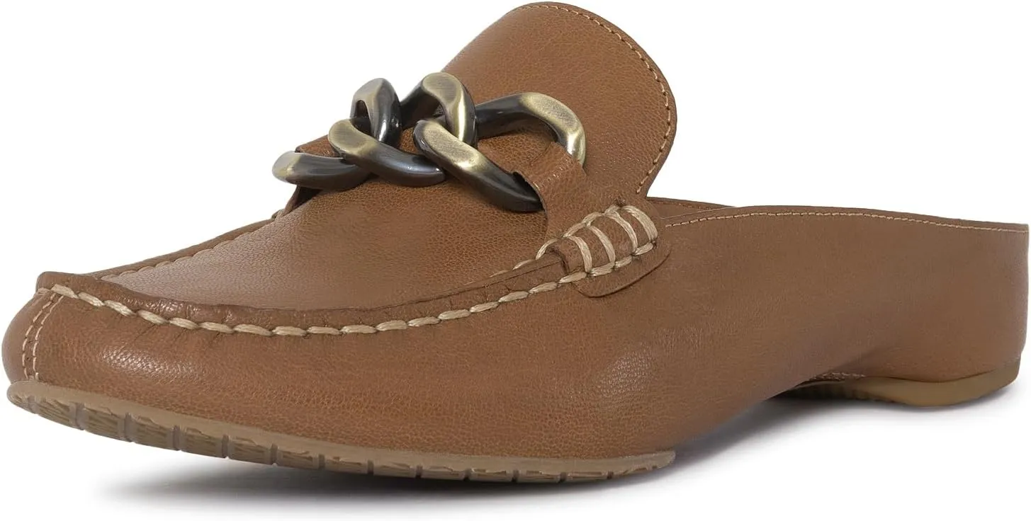 Donald Pliner Women's Bless Distressed Mules, Closed Toe Comfort Loafers, Slip On Mules for Women