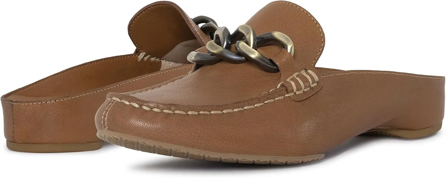 Donald Pliner Women's Bless Distressed Mules, Closed Toe Comfort Loafers, Slip On Mules for Women