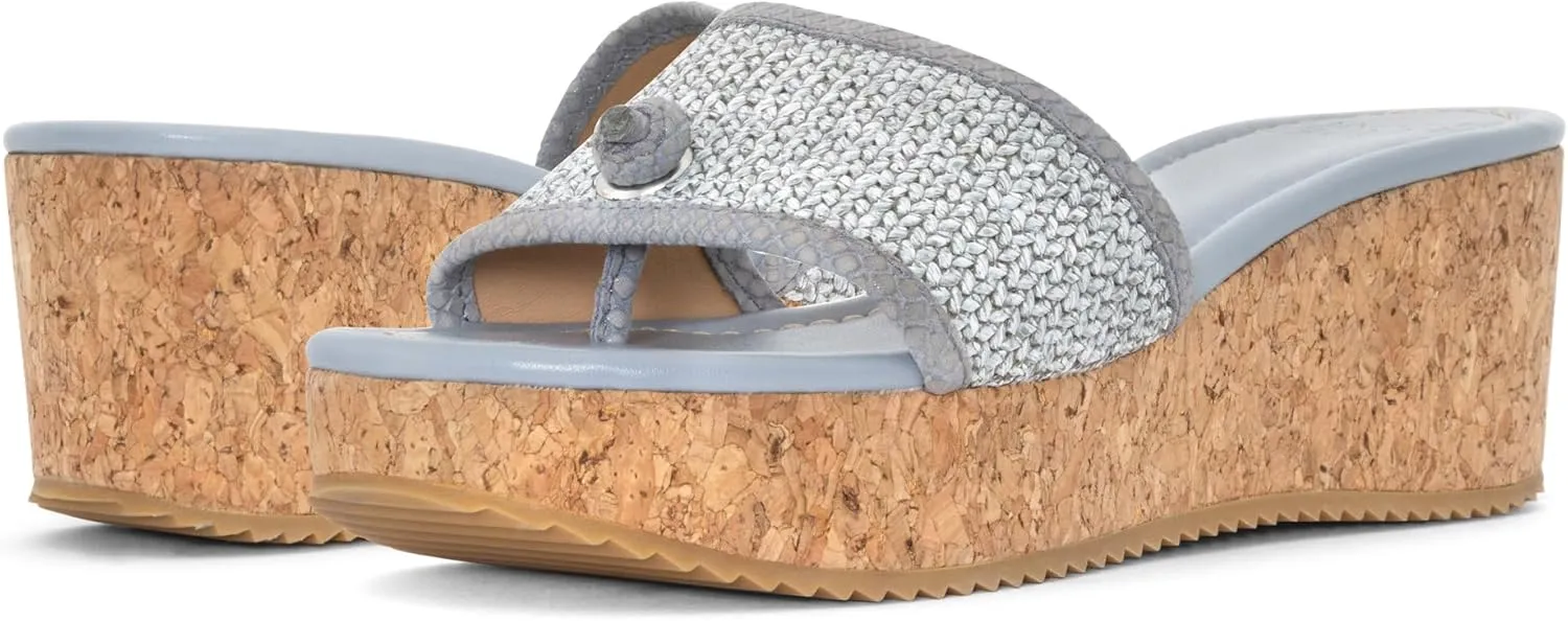 Donald Pliner Women’s SILLI Wedge Sandal – 2.5” Heel, Comfortable Sandals for Women, Heeled Summer Sandals, Open Toe Shoes for Women, Slip-On Sandals
