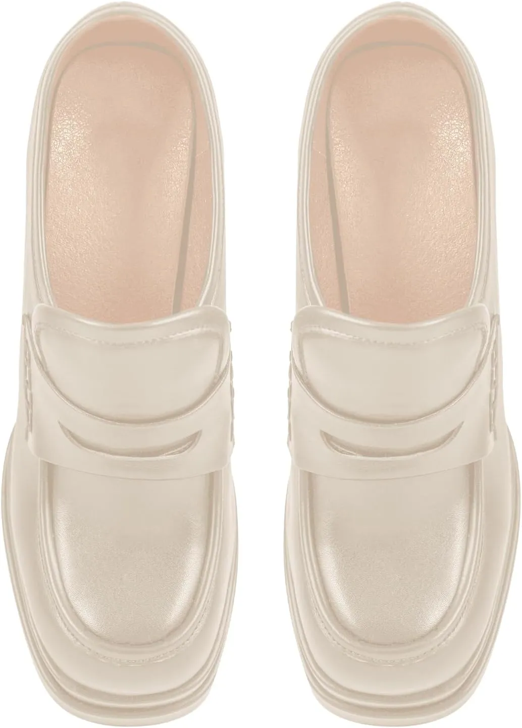 Double Platforms Chunky High Heel Loafers Pumps
