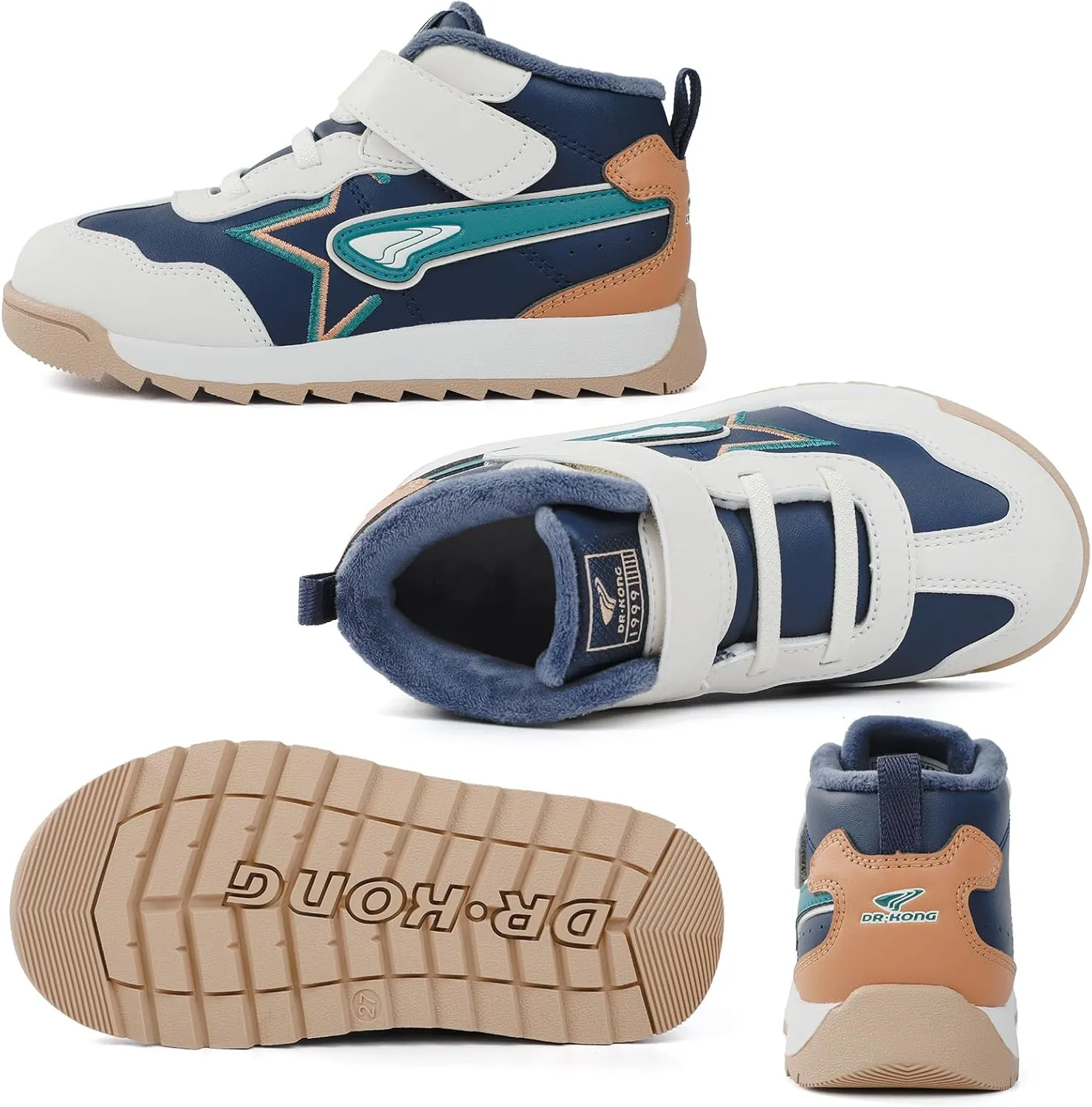 Dr Kong Toddler Shoes Kids Shoes for Boys and Girls Lightweight Durable Casual Athletic Kids Sneakers for Toddlers and Little Kids