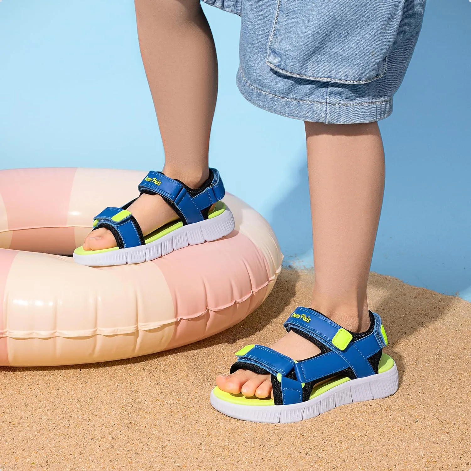 DREAM PAIRS Boys Girls Sandals Kids Athletic Summer Water Open Toe Shoes for Little/Big Kid