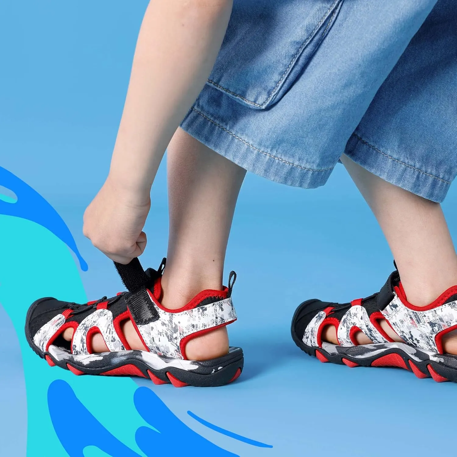 DREAM PAIRS Boys Girls Summer Outdoor Athletic Sport Sandals for Little/Big Kid