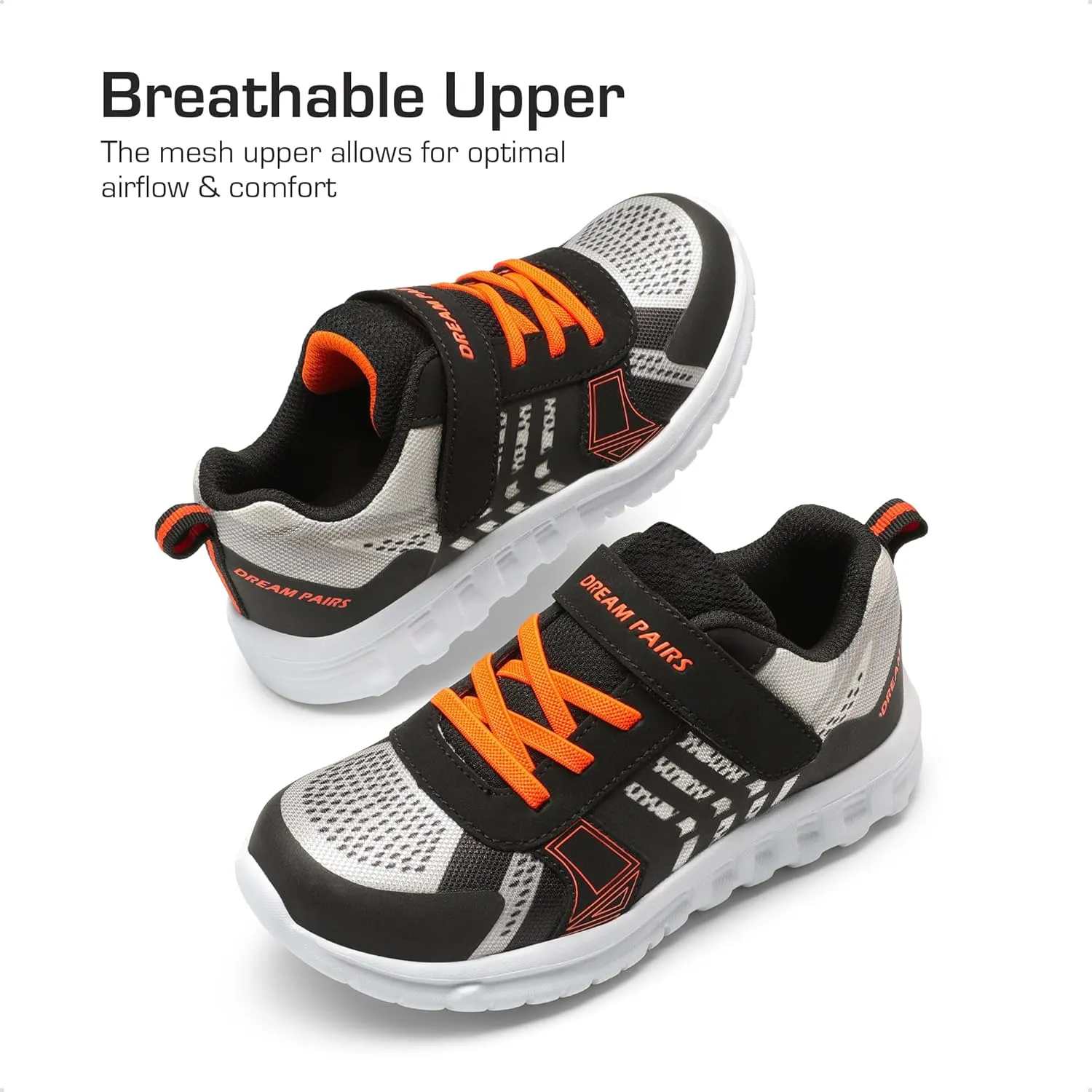 DREAM PAIRS Girls Boys Shoes Kids Tennis EZ-Ons Quicksteps School Sneakers Breathable Running Athletic Shoes