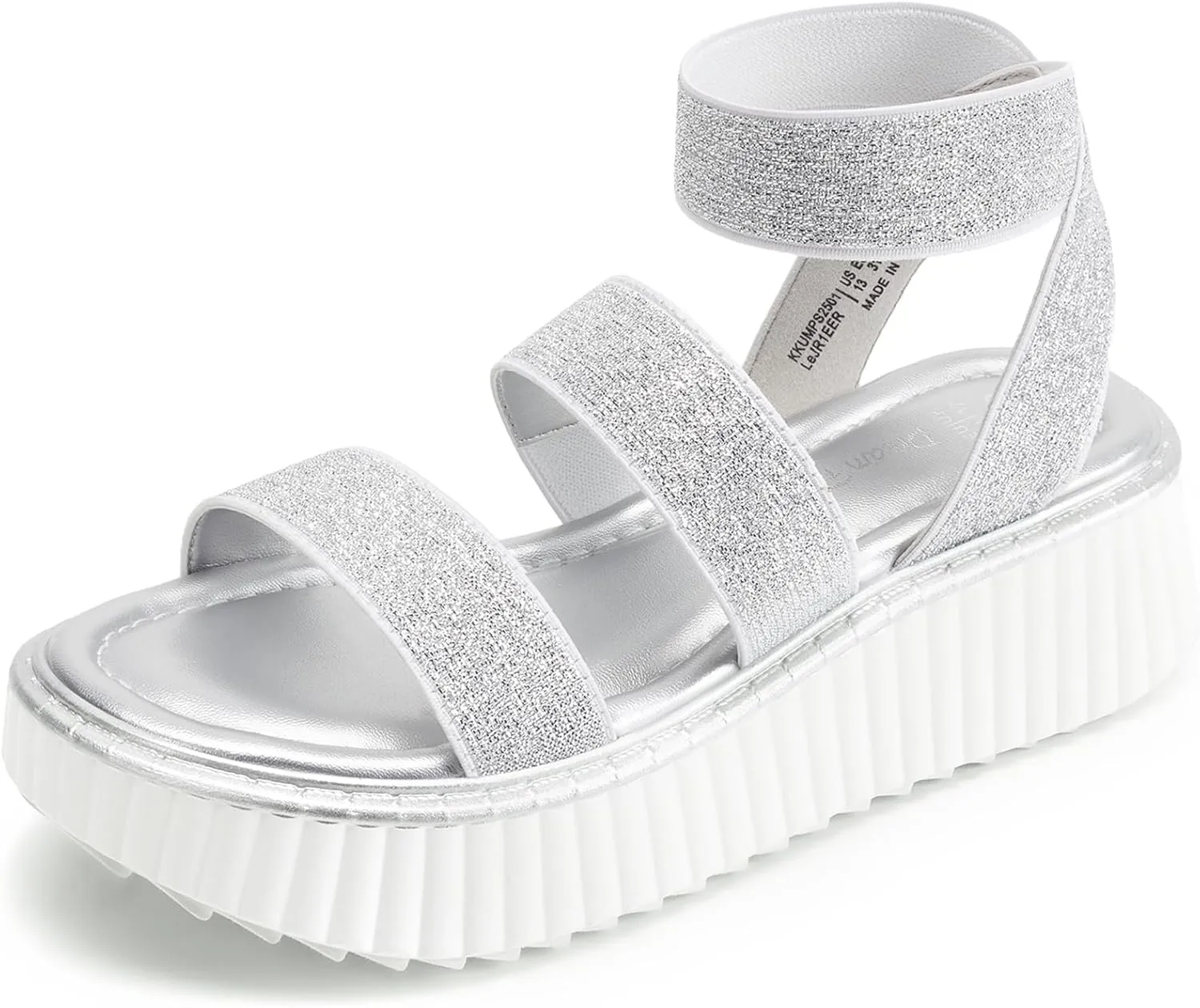 DREAM PAIRS Girls Flatform Wedge Open Toe Platform Summer Sandals with Buckle Ankle Strap for Little Kid/Big Kid