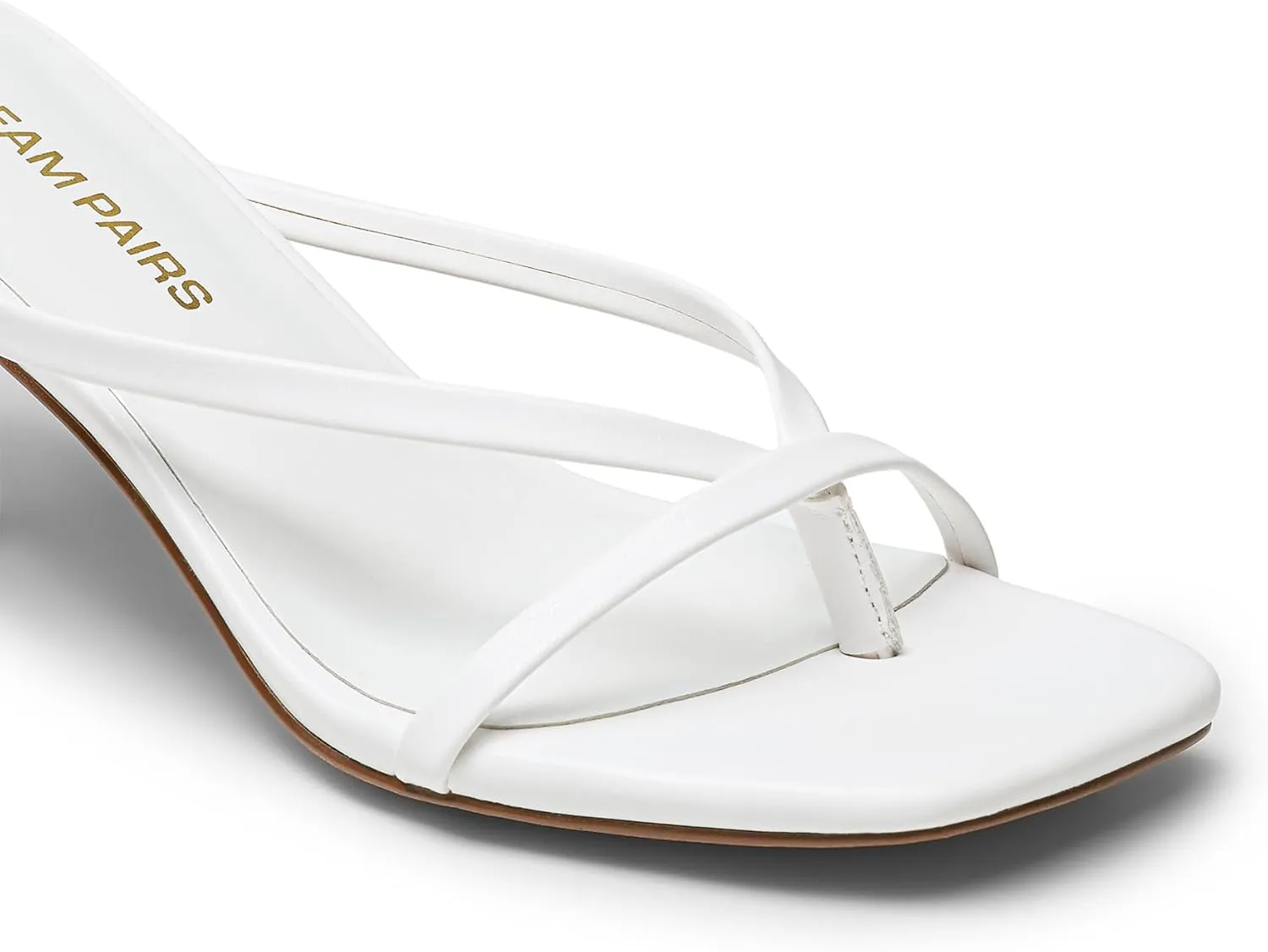 DREAM PAIRS Heels for Women Flip Flops Kitten Low Heels Open Square Toe Thong Heeled Sandals, Sexy Fashion Comfort Shoes for Party Casual Slides
