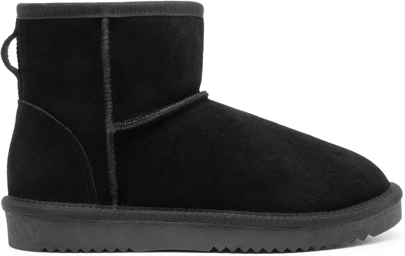 DREAM PAIRS Snow Boots for Women Genuine Suede Faux Fur Lining Water Resistant Anti-Slip Warm Winter Booties Slip On Memory Foam Comfort Ankle Boots FuzzyClassicⅡ Low Boots