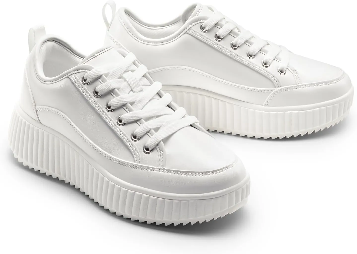 DREAM PAIRS Women Platform Chunky Lightweight Comfortable Casual Lace-Up Sky Walking Fashion Sneakers