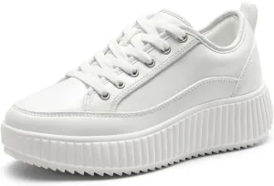 DREAM PAIRS Women Platform Chunky Lightweight Comfortable Casual Lace-Up Sky Walking Fashion Sneakers
