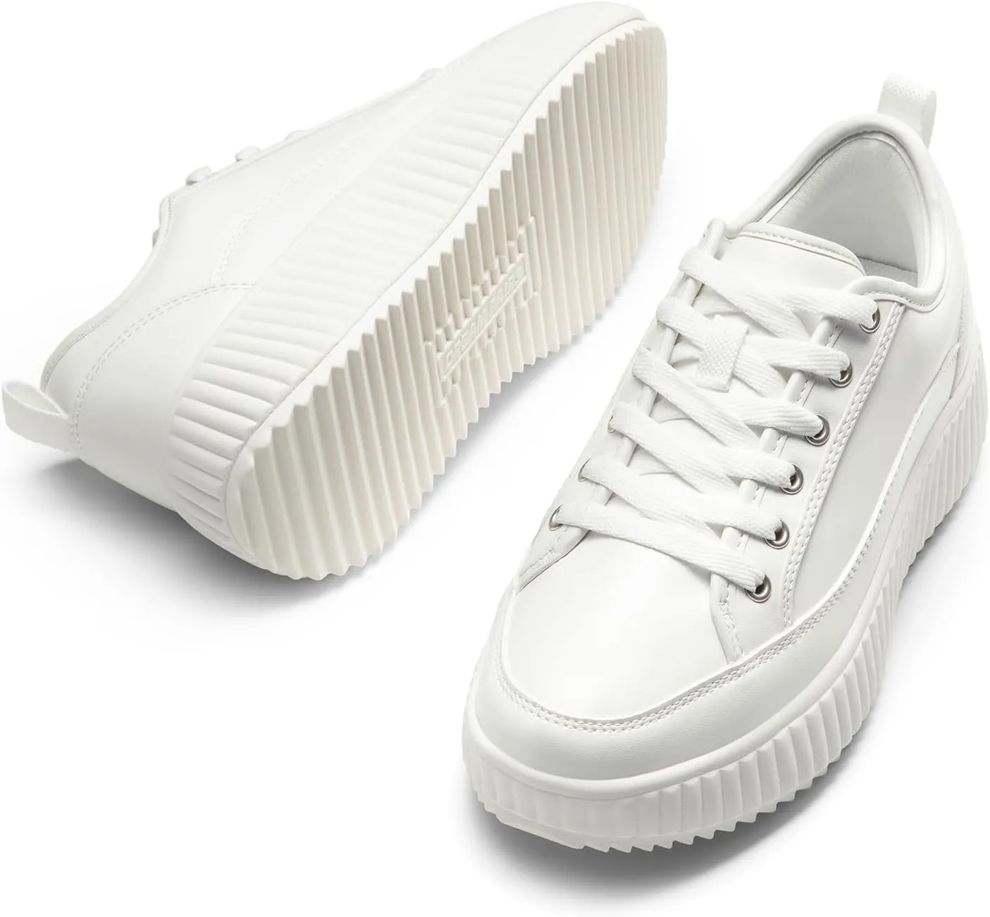 DREAM PAIRS Women Platform Chunky Lightweight Comfortable Casual Lace-Up Sky Walking Fashion Sneakers