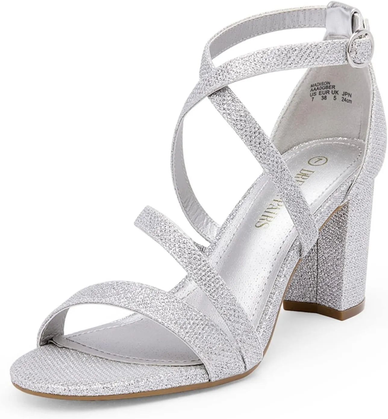 DREAM PAIRS Women’s Ankle Strap Dress Pump Low Chunky Heel Sandals