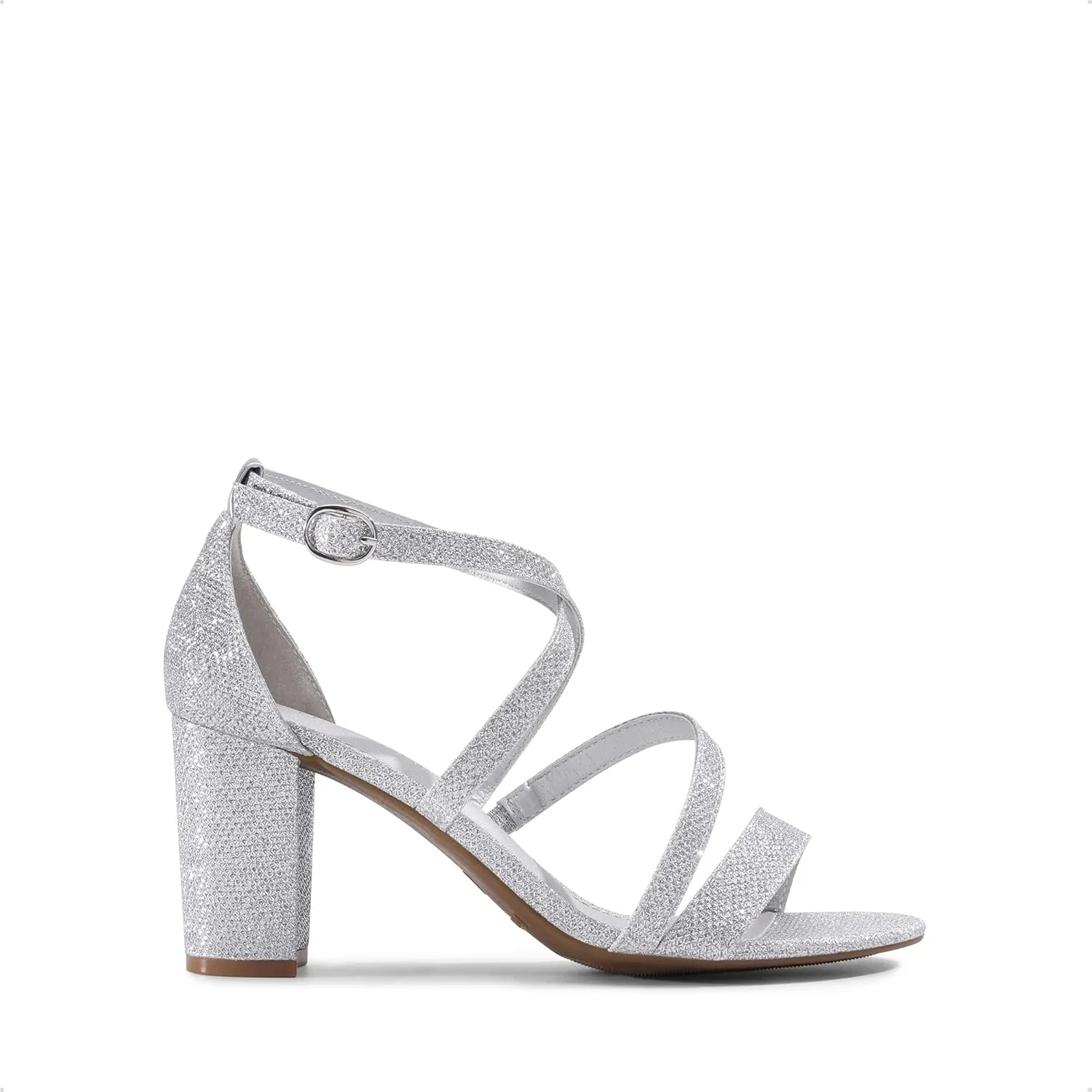 DREAM PAIRS Women’s Ankle Strap Dress Pump Low Chunky Heel Sandals