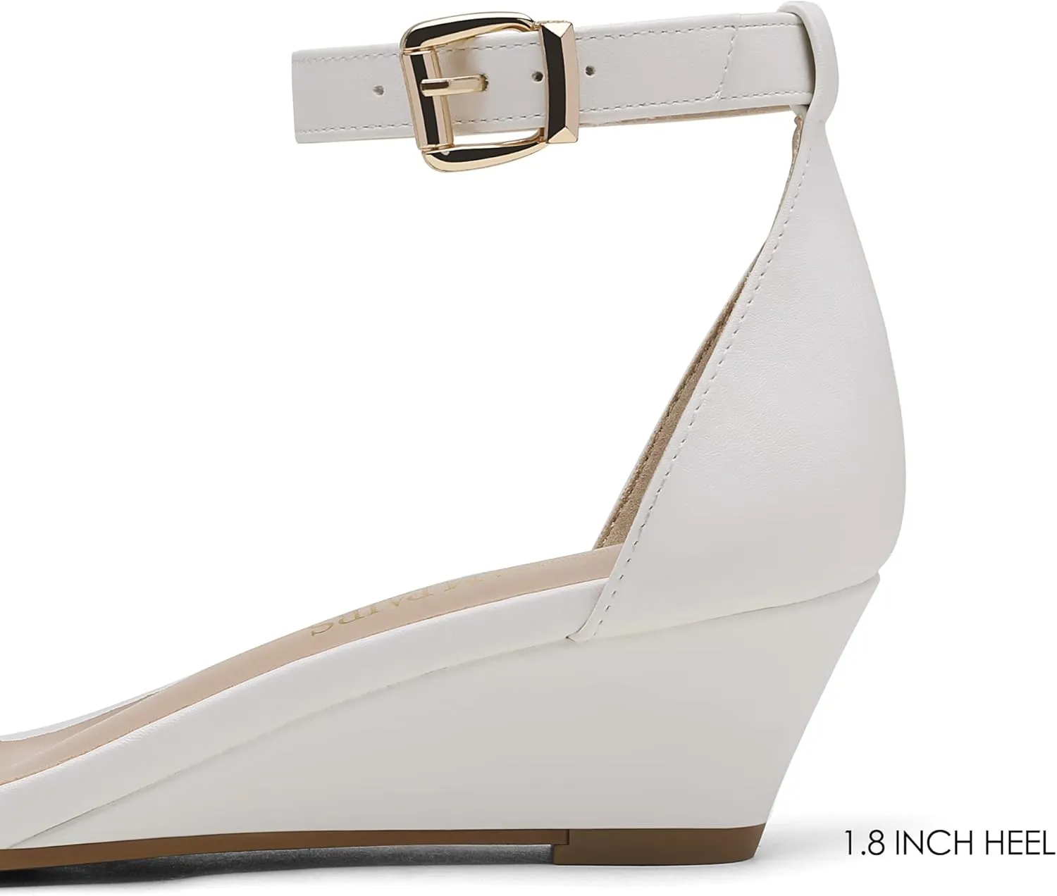 DREAM PAIRS Women's Ingrid Ankle Strap Low Wedge Sandal