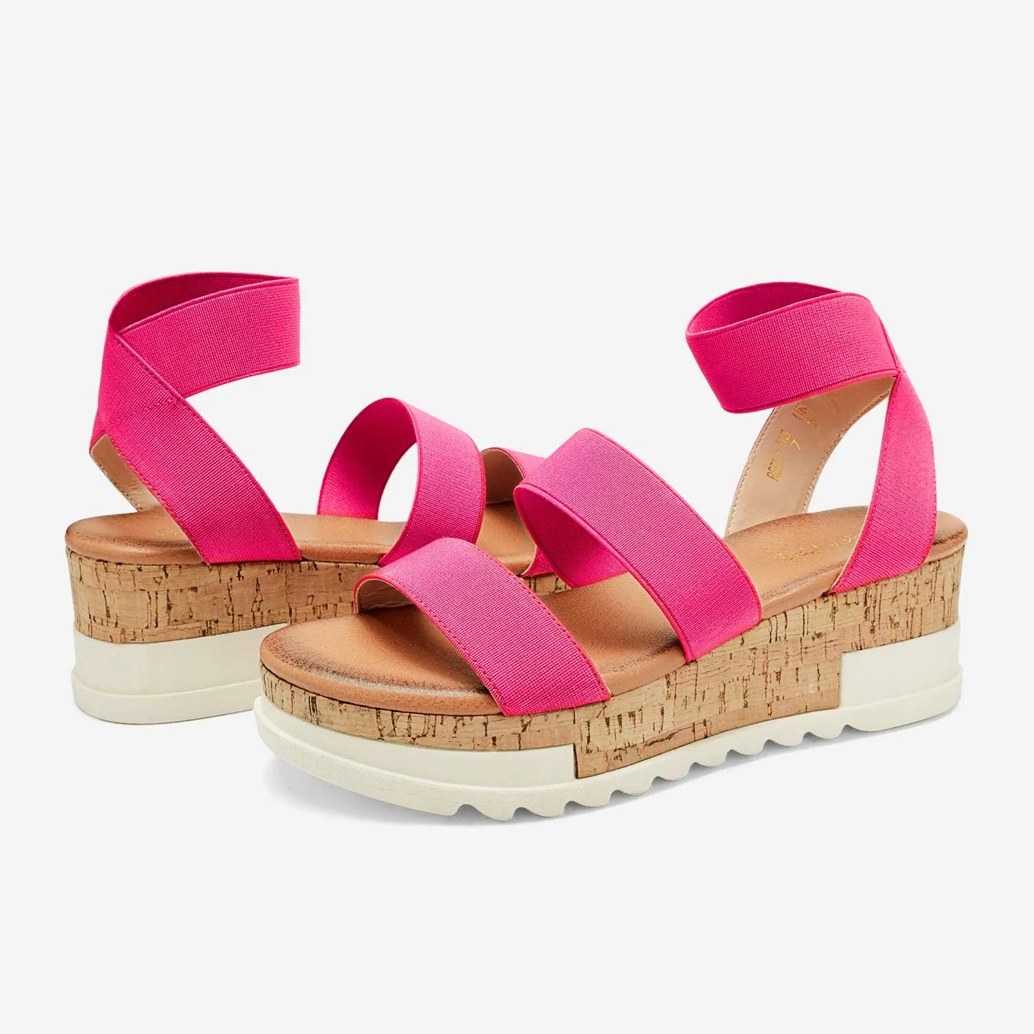 DREAM PAIRS Women's Open Toe Ankle Strap Casual Flatform Platform Wedges Sandals