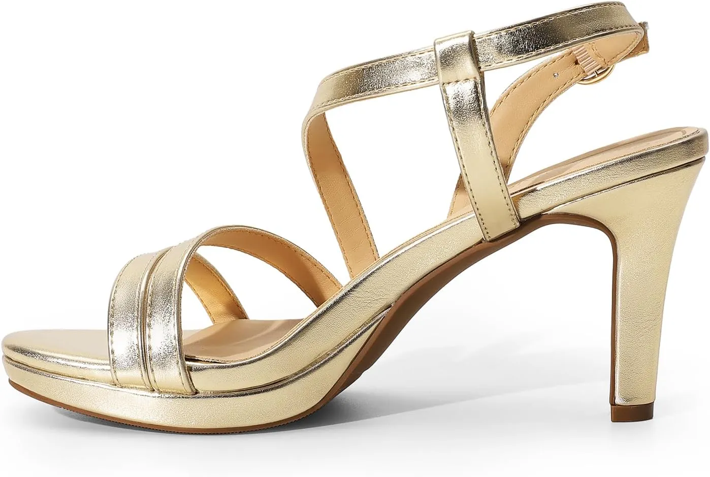DREAM PAIRS Women's Platform Strappy Heels High Heeled Sandals Open Toe Comfortable Dressy Shoes with Adjustable Ankle Strap