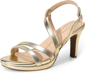 DREAM PAIRS Women's Platform Strappy Heels High Heeled Sandals Open Toe Comfortable Dressy Shoes with Adjustable Ankle Strap