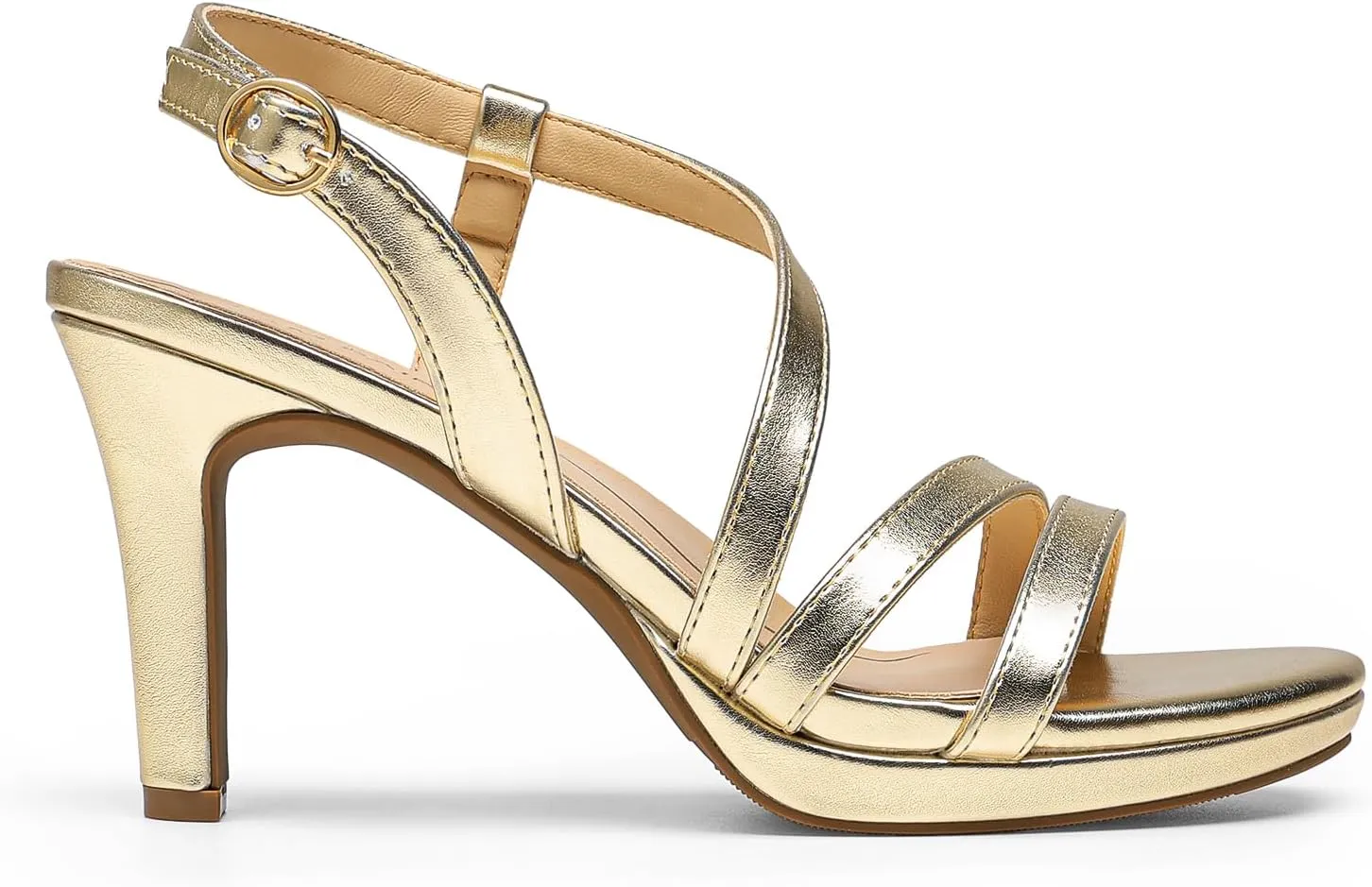 DREAM PAIRS Women's Platform Strappy Heels High Heeled Sandals Open Toe Comfortable Dressy Shoes with Adjustable Ankle Strap