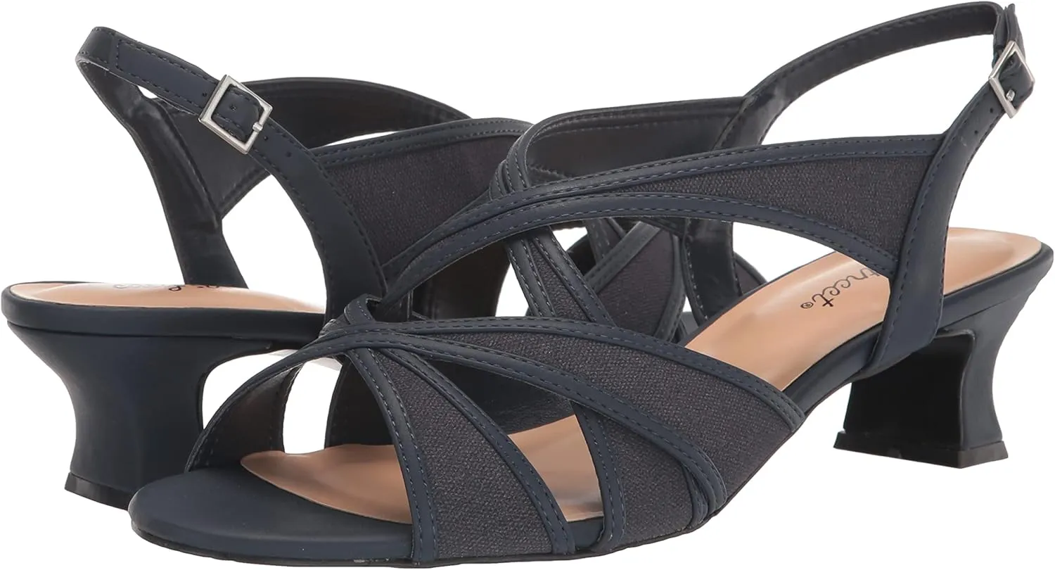 Easy Street Womens Tristen Mesh Inset Dress Sandals