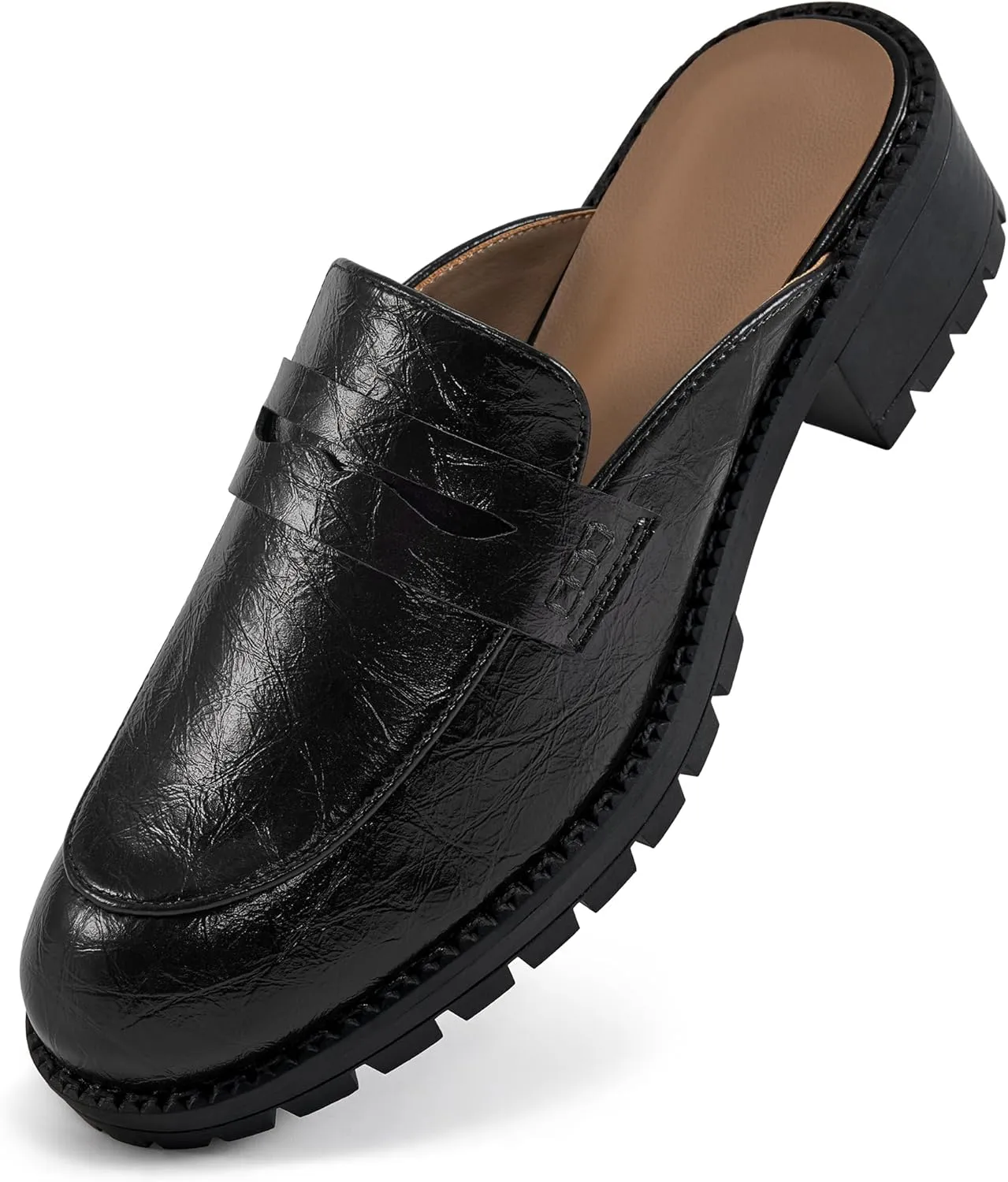 Ecetana Women Mules Comfortable Clogs Platform Chunky Slip on Backless Loafers Casual Walking Business Slide Shoes