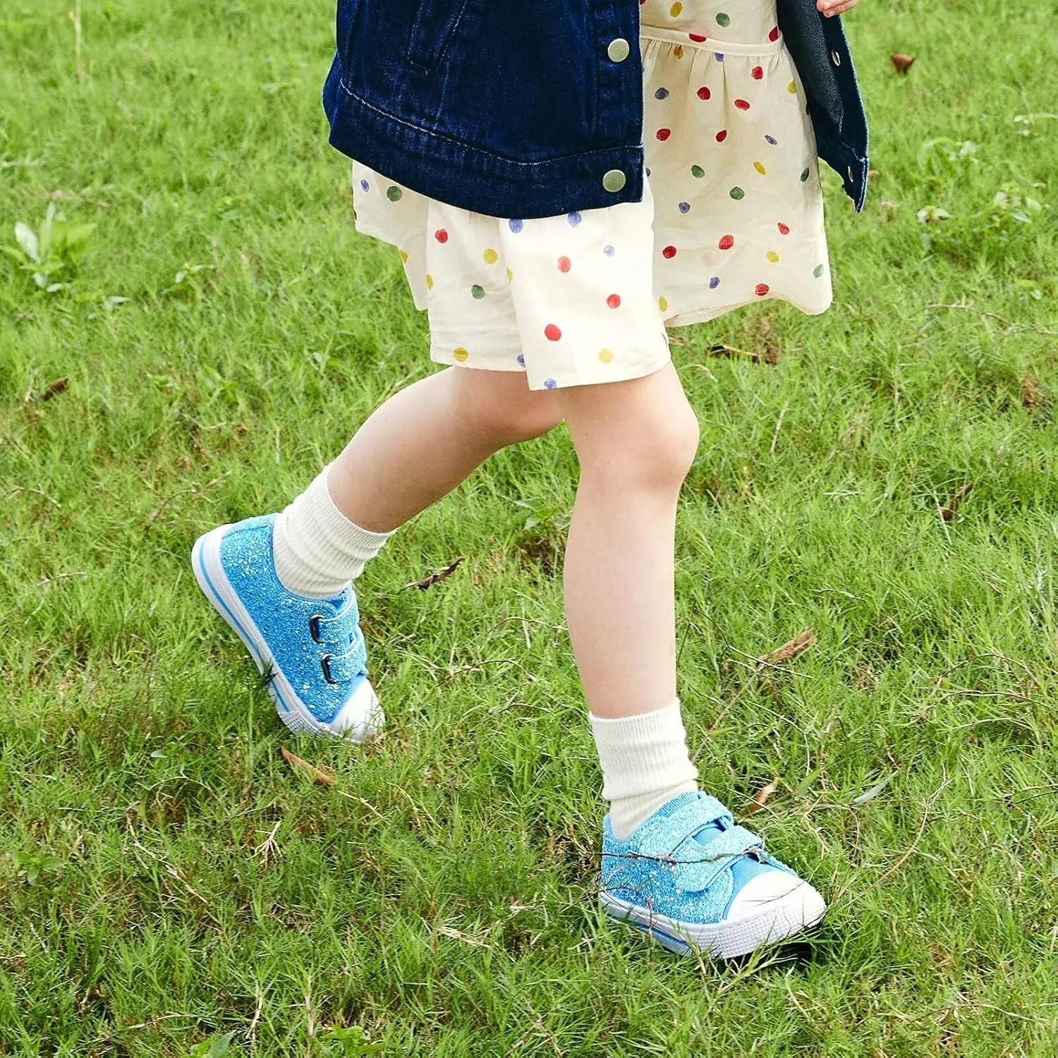 EUXTERPA Kids Toddler Sneakers Boys Girls Canvas Shoes Walking Sneaker with Easy Fasten Strap