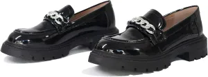Exsiqute Platform Chunky Loafers for Women Slip-ons Lug Sole Penny Loafers Comfort Round Toe Business Casual Shoes Black