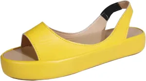 Fashion 2025 Women's Casual Slingback Sandals Summer Comfy Flats Dressy Platform Sandal Shoes Open Toe Footwear