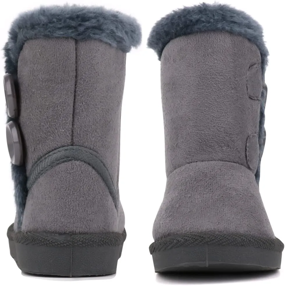 Femizee Girls Boys Warm Winter Boots Kids Outdoor Snow Boots(Toddler/Little Kid)