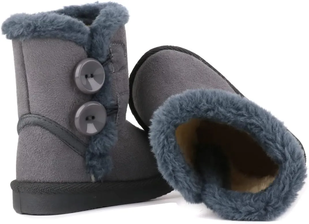 Femizee Girls Boys Warm Winter Boots Kids Outdoor Snow Boots(Toddler/Little Kid)