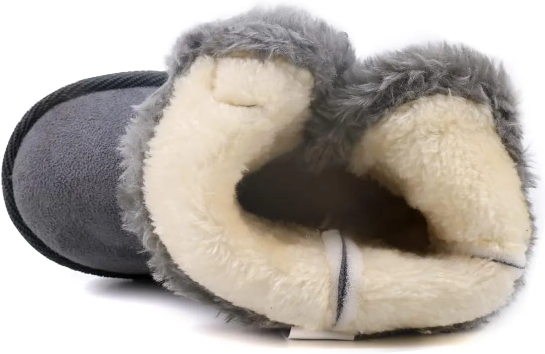 Femizee Girls Boys Warm Winter Boots Kids Outdoor Snow Boots(Toddler/Little Kid)