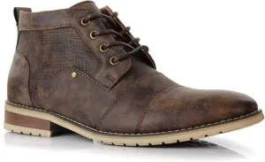 Ferro Aldo Blaine MFA806035 Mens Casual Brogue Mid-Top Lace-Up and Zipper Boots…