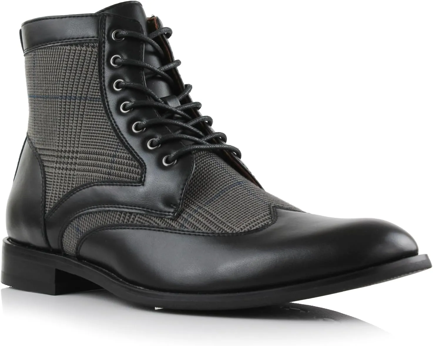 Ferro Aldo Gideon MFA806087 Men's Wing-Tip Plaid Dress Boots