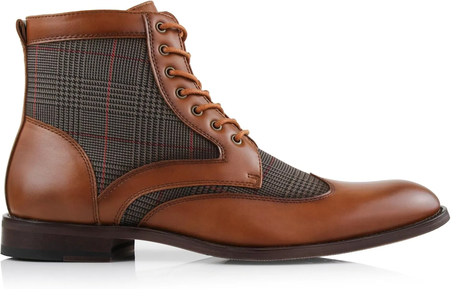 Ferro Aldo Gideon MFA806087 Men's Wing-Tip Plaid Dress Boots