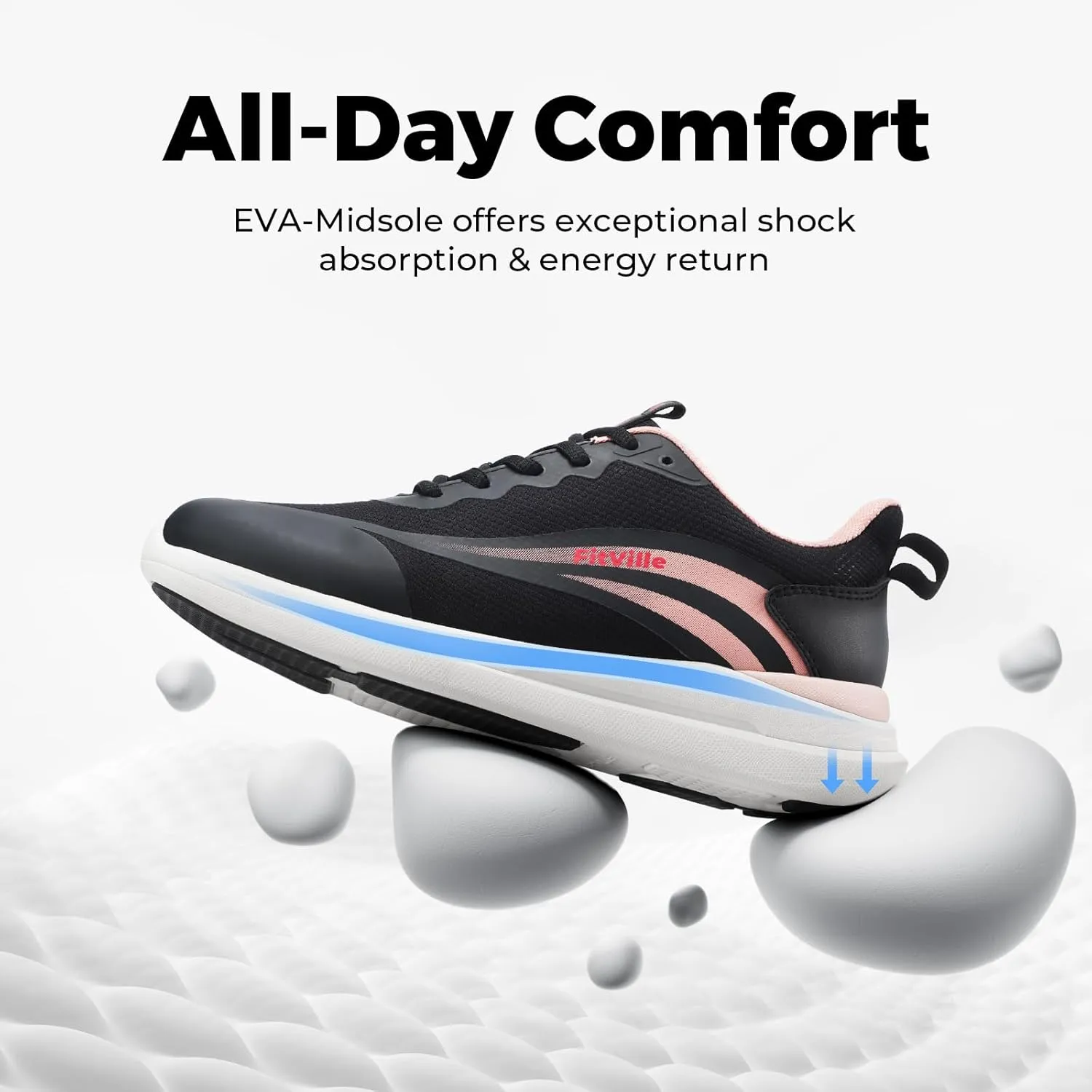 FitVille Wide Width Sneakers for Women Extra Wide Cross Training Shoes Athletic Shoes Workout Gym Shoes with Arch Support