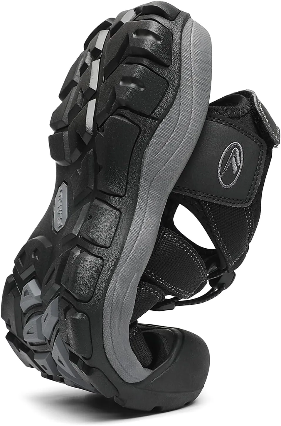 FLARUT Men's Athletic Sandals - Closed Toe Sport Hiking & Outdoor Walking Water Sandals with Anti-Slip Cushioning and Breathable Mesh