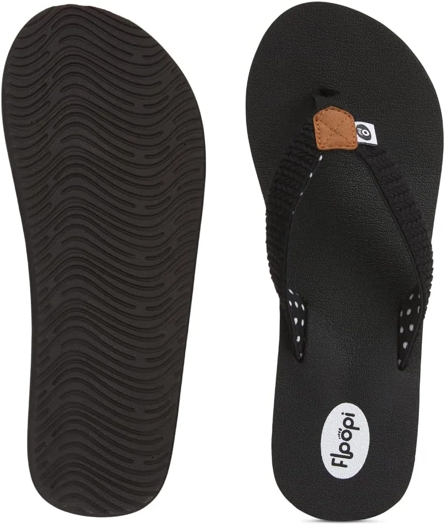 Floopi High Heel Wedge Sandals for Women-Comfort Yoga Mat Footbed for Support, Flip Flop Thong Platforms for Summer