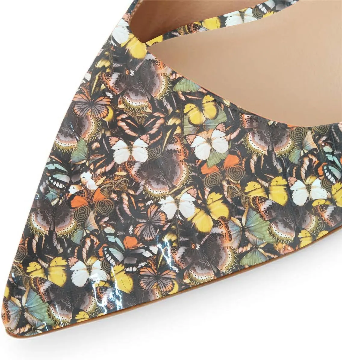 FOWT Pointed Toe Slip On Mules with Bow, Low Kitten Heel Backless Burnished Dress Sandals for Women Slipper Loafer Vintage Classics Comfy 4-16 M US
